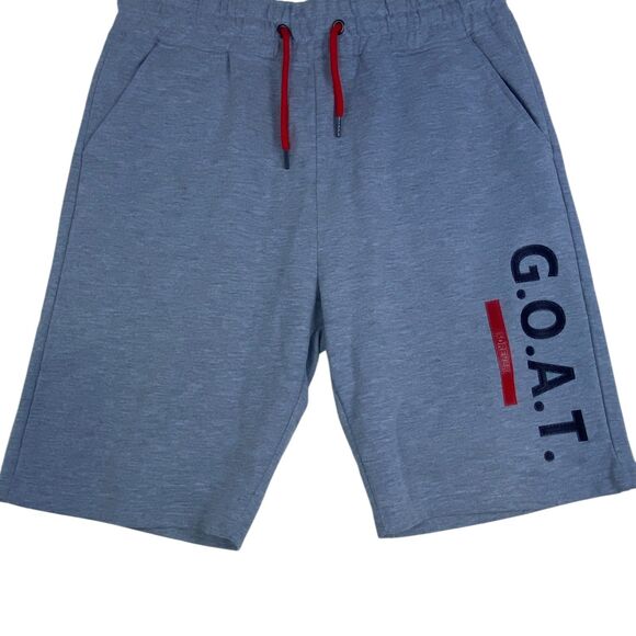 Men’s Galaxy by Harvic G.O.A.T. Athletic Shorts Size L Gray w Red Drawstring NWT - Picture 2 of 7
